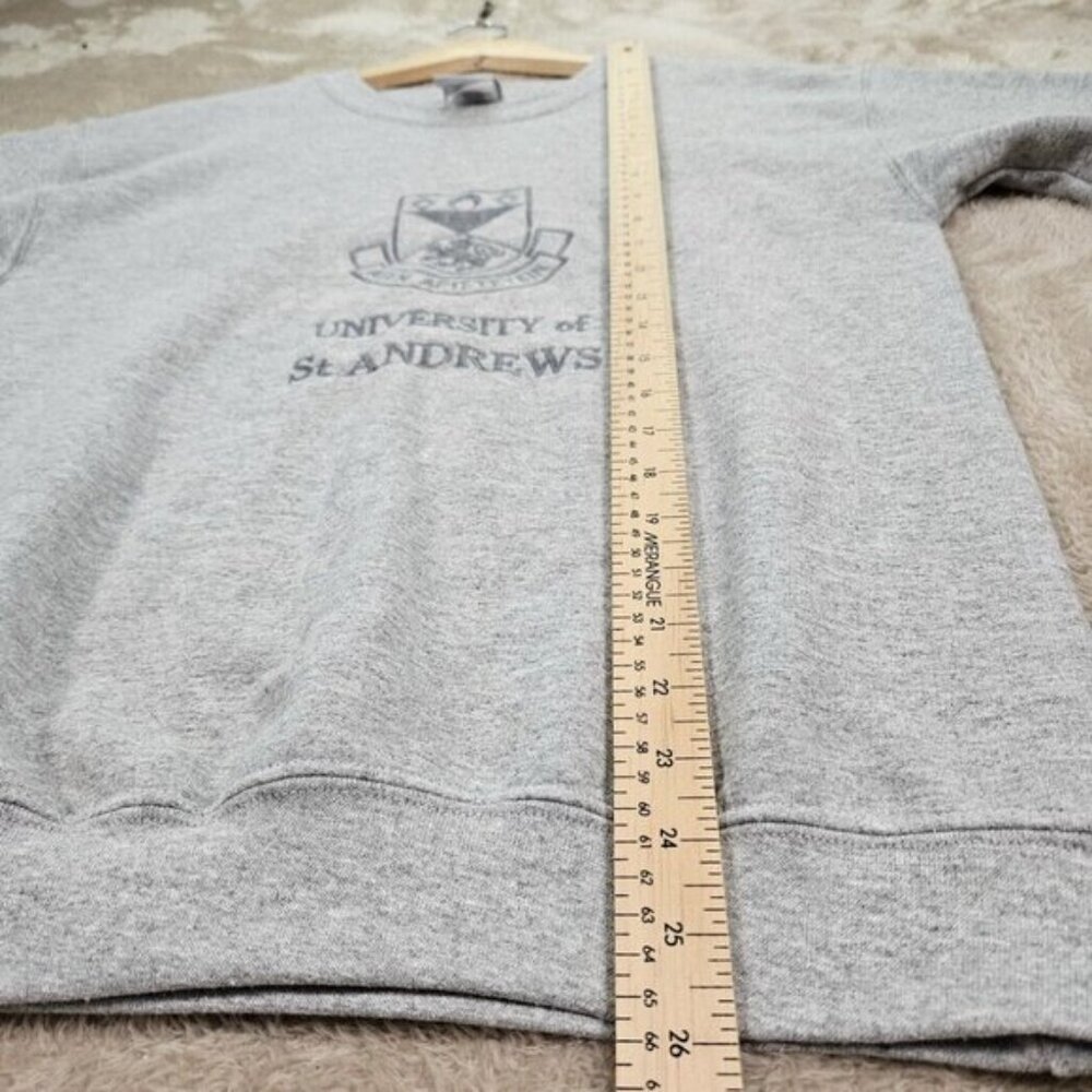 University Of St Andrews UK College Sweatshirt Gray Long Sleeve Women's Size S - Picture 5 of 10